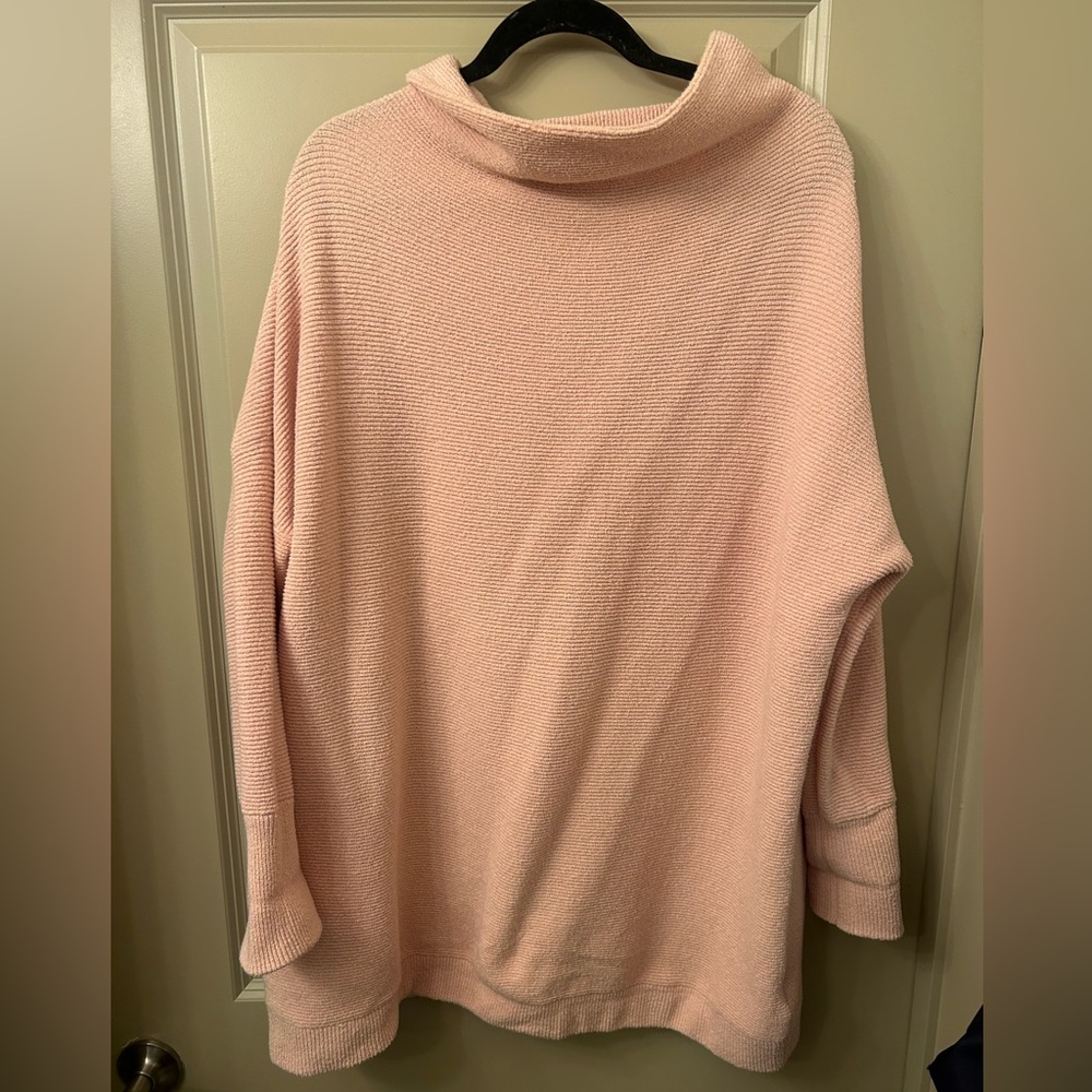 Free People Ottoman Tunic Sweater in Pink